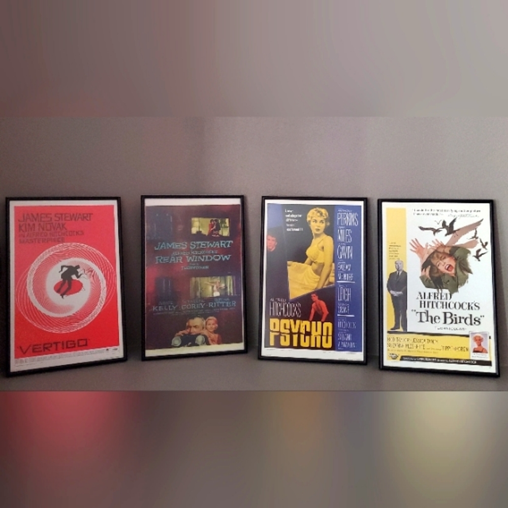 Framed Alfred Hitchcock Movie Posters
